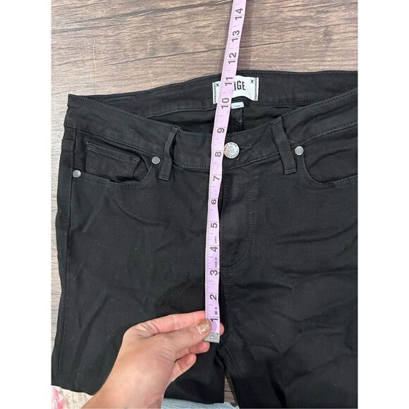 Paige Verdugo Cropped Mid Rise Ankle Skinny Jeans Black Denim Dark Wash Size 30 - Picture 16 of 16